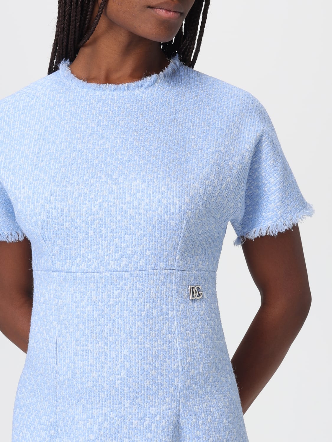 DOLCE & GABBANA ROBE: Robe femme Dolce & Gabbana, Bleu Azur - Img 4