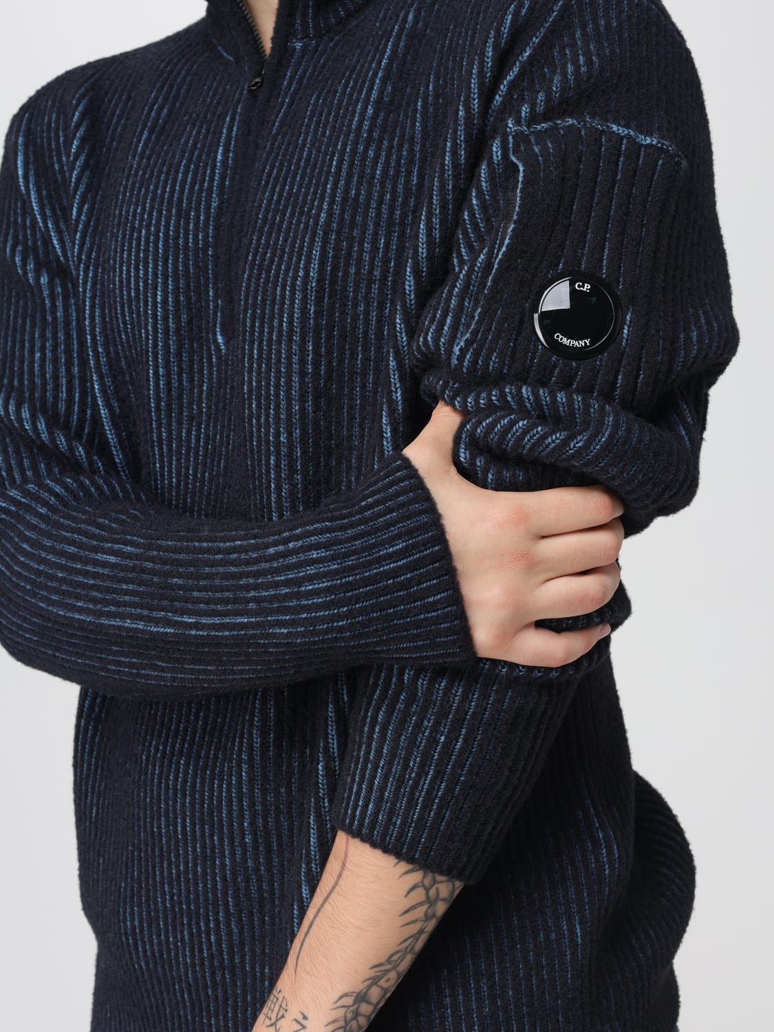 C.P. COMPANY PULL: Pull homme C.P. Company, Bleu - Img 4