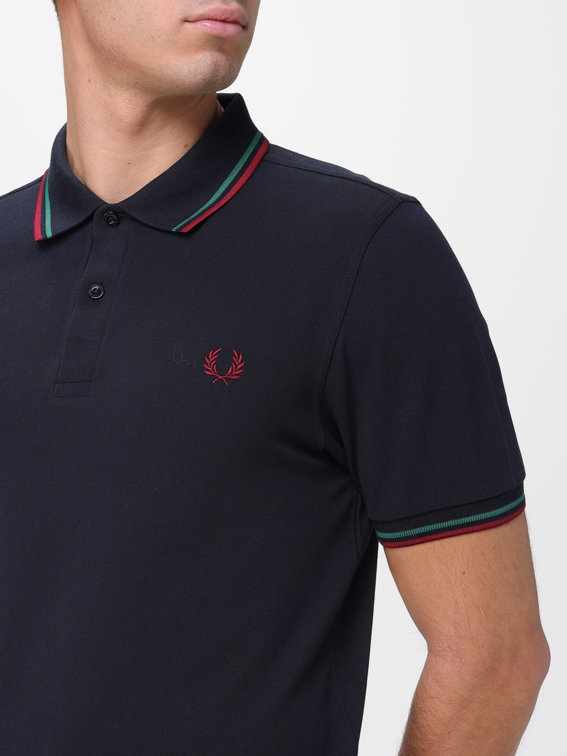 FRED PERRY POLO SHIRT: T-shirt men Fred Perry, Blue - Img 3