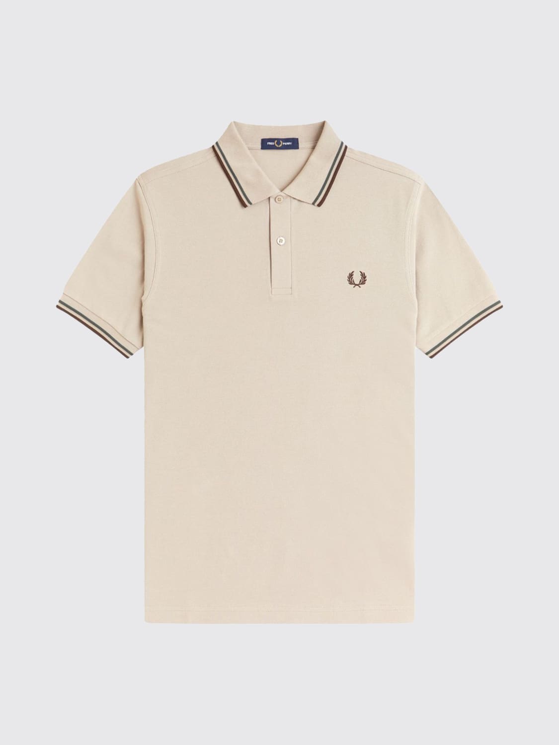 FRED PERRY POLO: Polo in cotone con logo Fred Perry, Avorio - Img 4