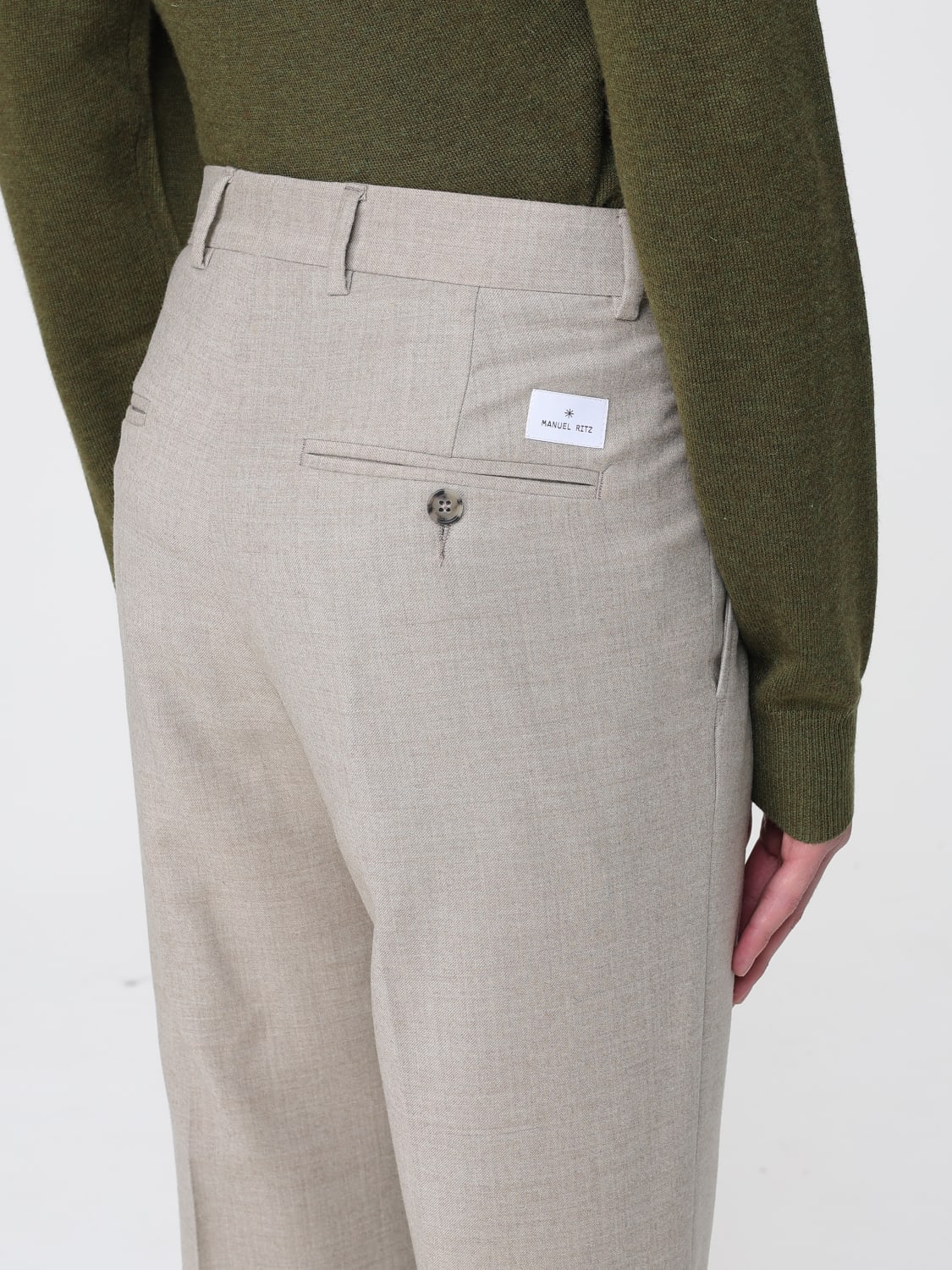 MANUEL RITZ PANTS: Pants men Manuel Ritz, Beige - Img 4