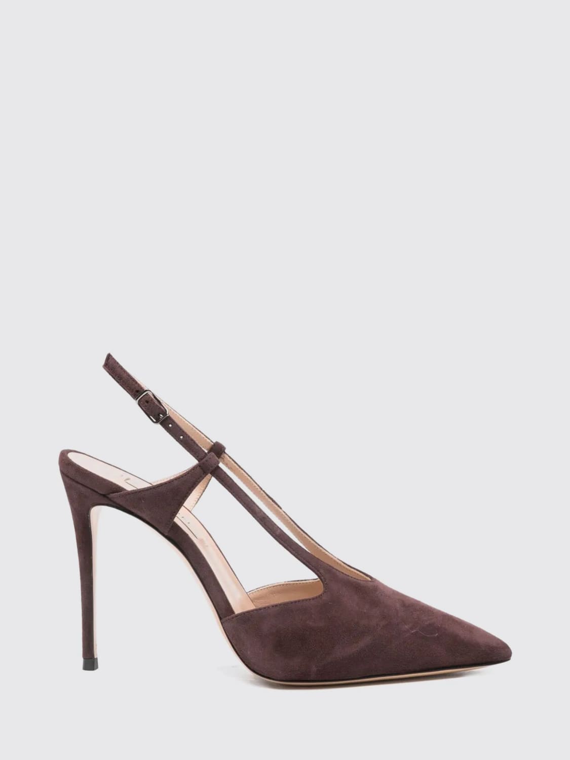 CASADEI DÉCOLLETÉ: Slingback Julia Casadei in camoscio , Marrone - Img 1
