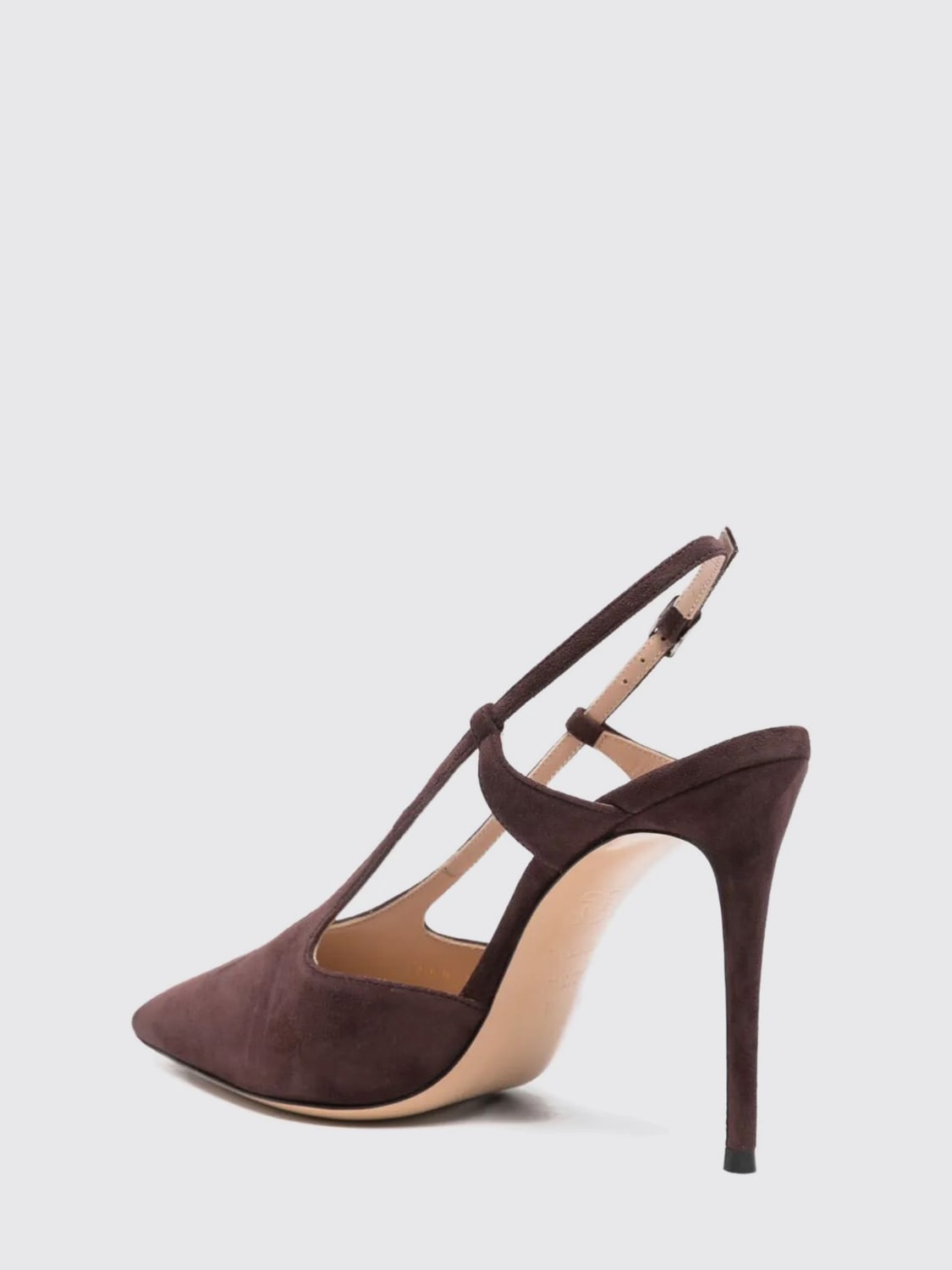 CASADEI DÉCOLLETÉ: Slingback Julia Casadei in camoscio , Marrone - Img 3