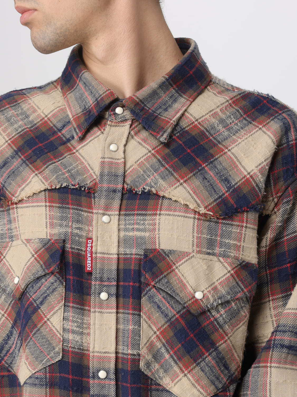 DSQUARED2 РУБАШКА: Рубашка Мужское Dsquared2, Бежевый - Img 4