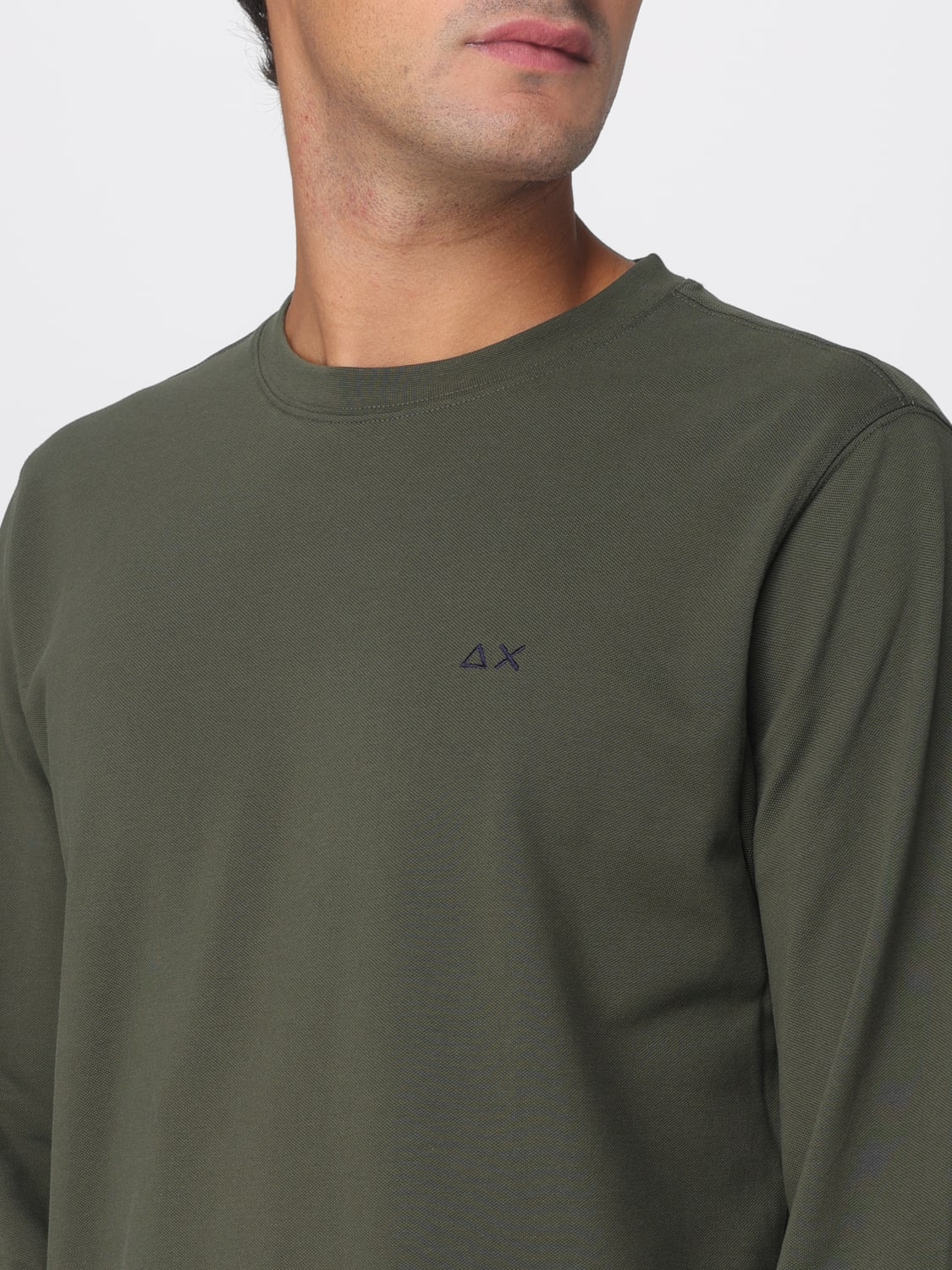 SUN68 MAGLIA: Maglia SUN68 in cotone con logo , Militare - Img 3