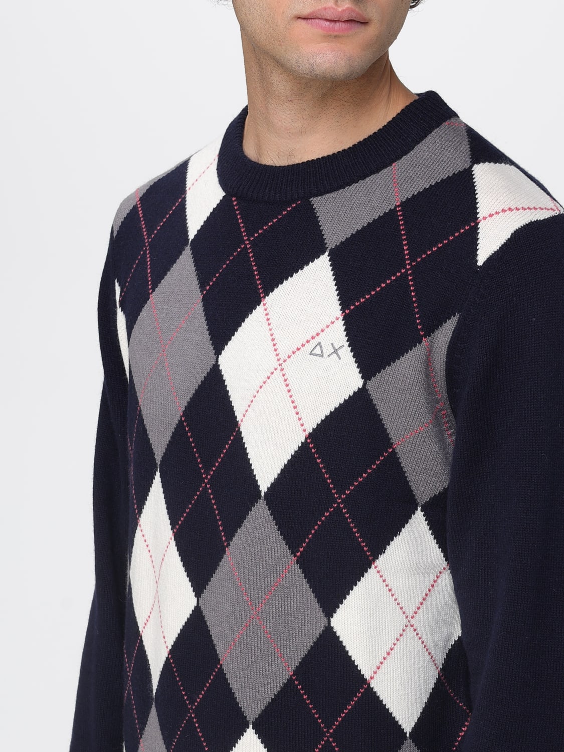 SUN68 SWEATER: Sweater men SUN68, Navy - Img 3