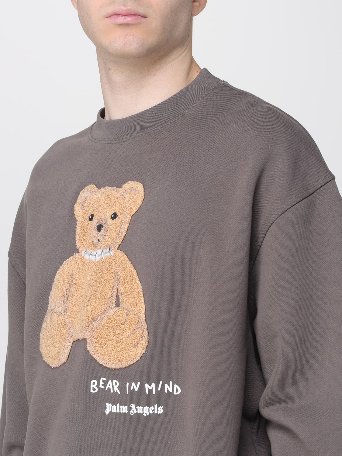 PALM ANGELS SWEATSHIRT: Sweatshirt men Palm Angels, Grey - Img 3