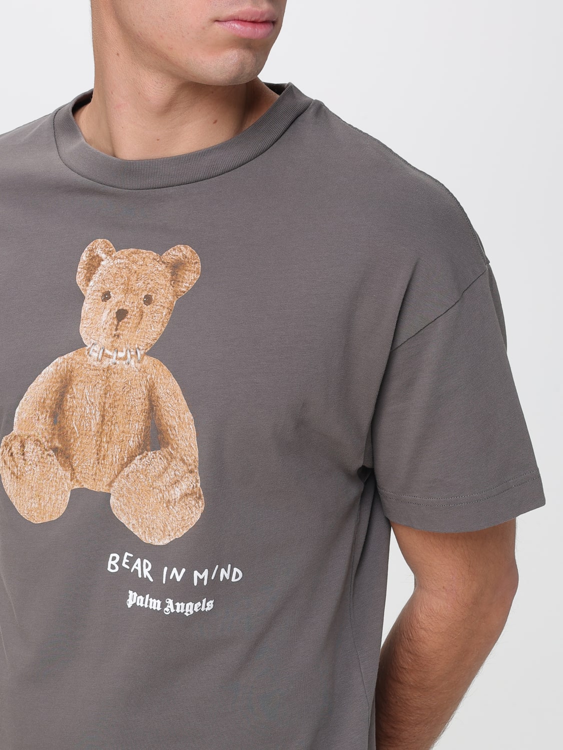 PALM ANGELS T-SHIRT: T-shirt men Palm Angels, Grey - Img 4
