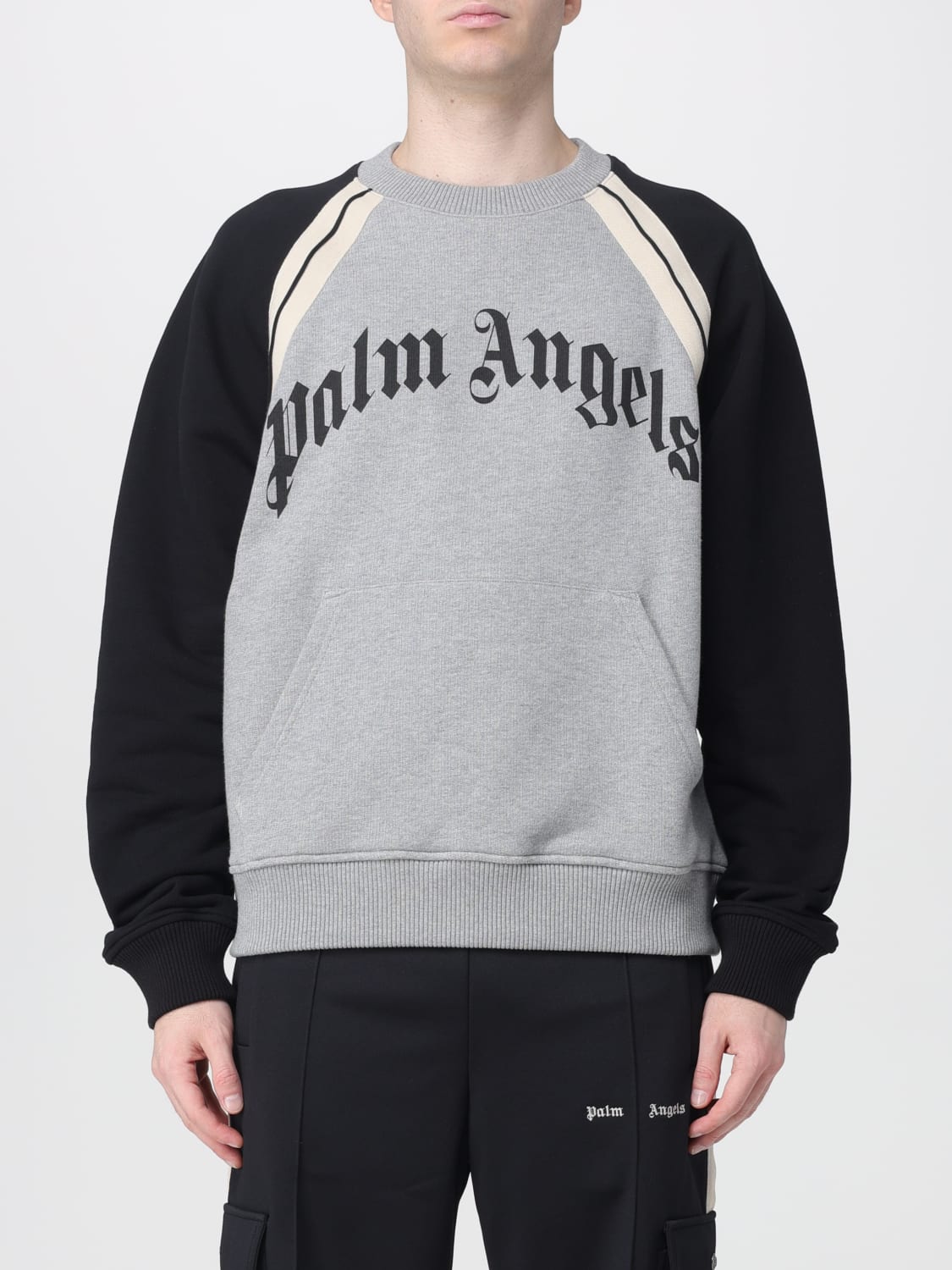 PALM ANGELS SWEATSHIRT: Sweatshirt homme Palm Angels, Gris - Img 1