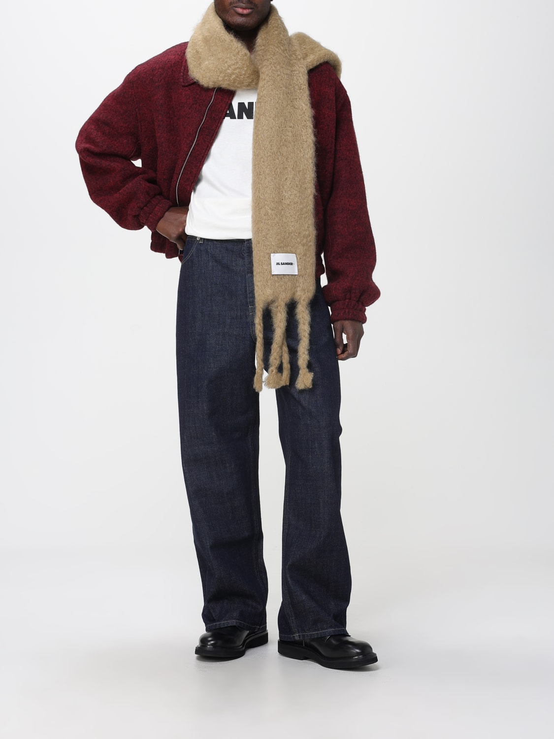 JIL SANDER SCARF: Scarf men Jil Sander, Black - Img 4