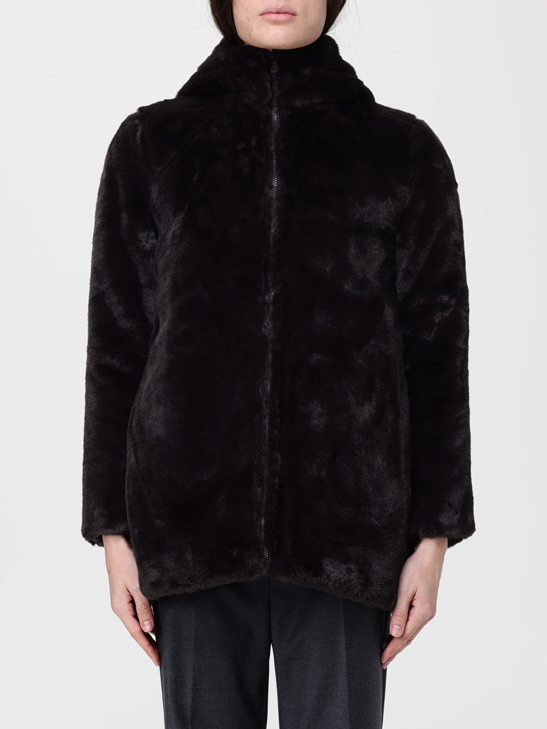 SAVE THE DUCK FOURRURE: Manteau femme Save The Duck, Marron - Img 1