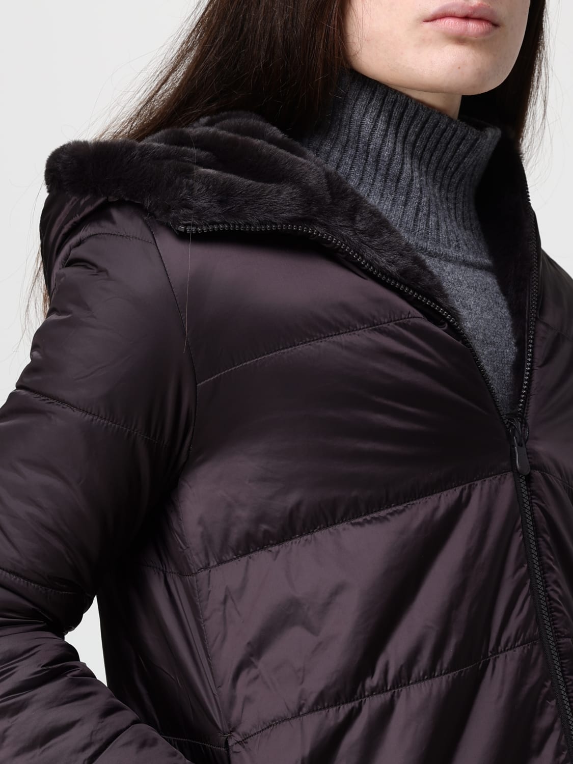 SAVE THE DUCK FOURRURE: Manteau femme Save The Duck, Marron - Img 4