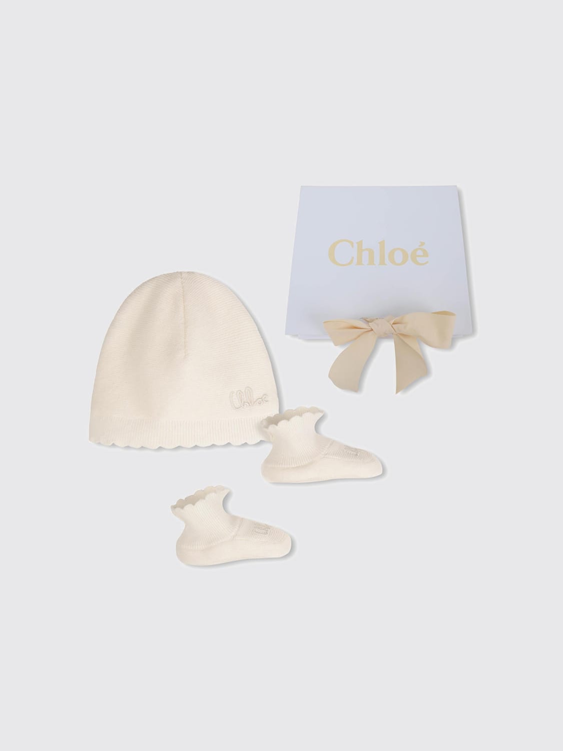 CHLOÉ BLANKET SET: Romper kids ChloÉ, White - Img 1