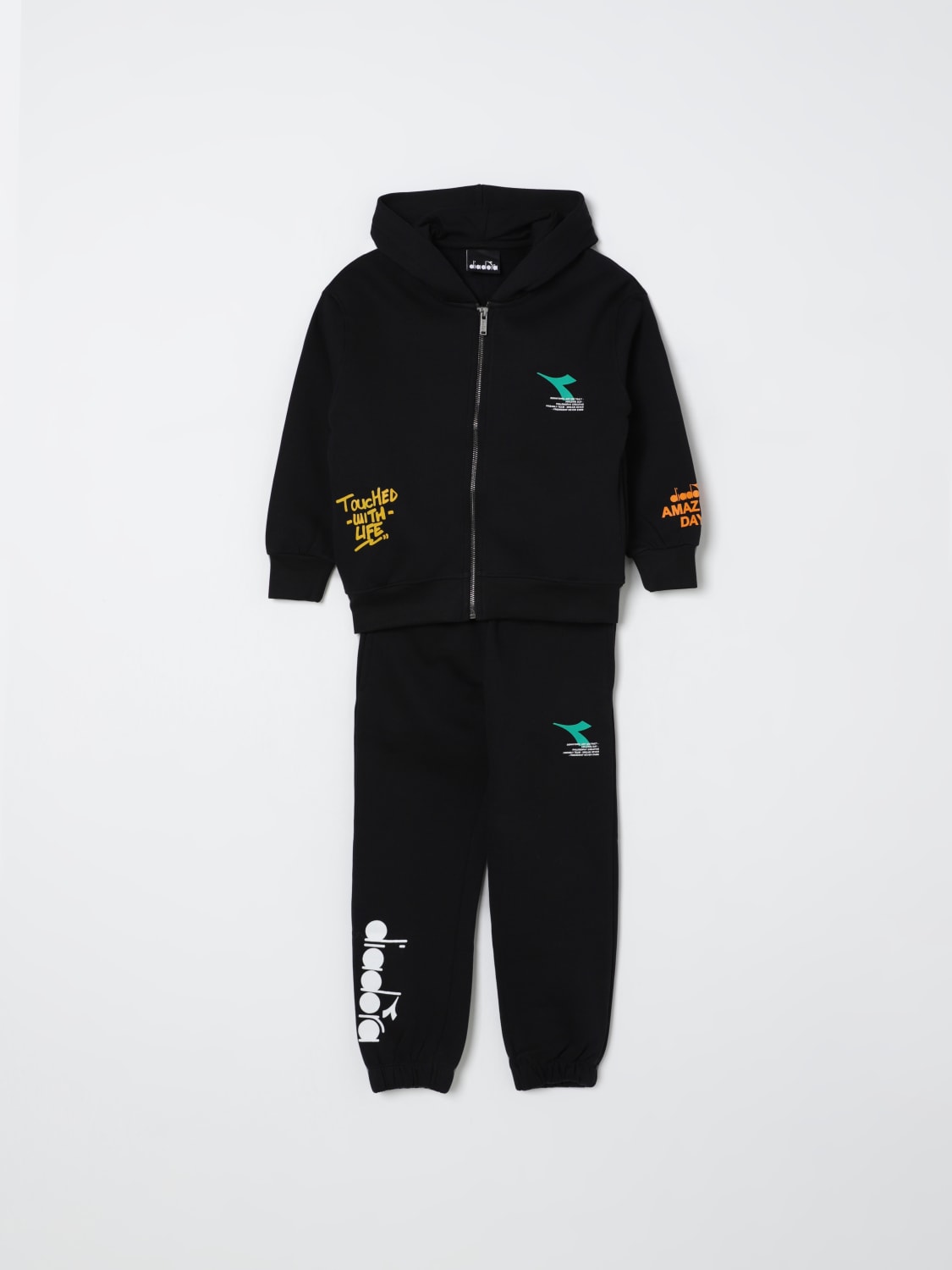 DIADORA 套装: 西装 儿童 Diadora, 黑色 - Img 1