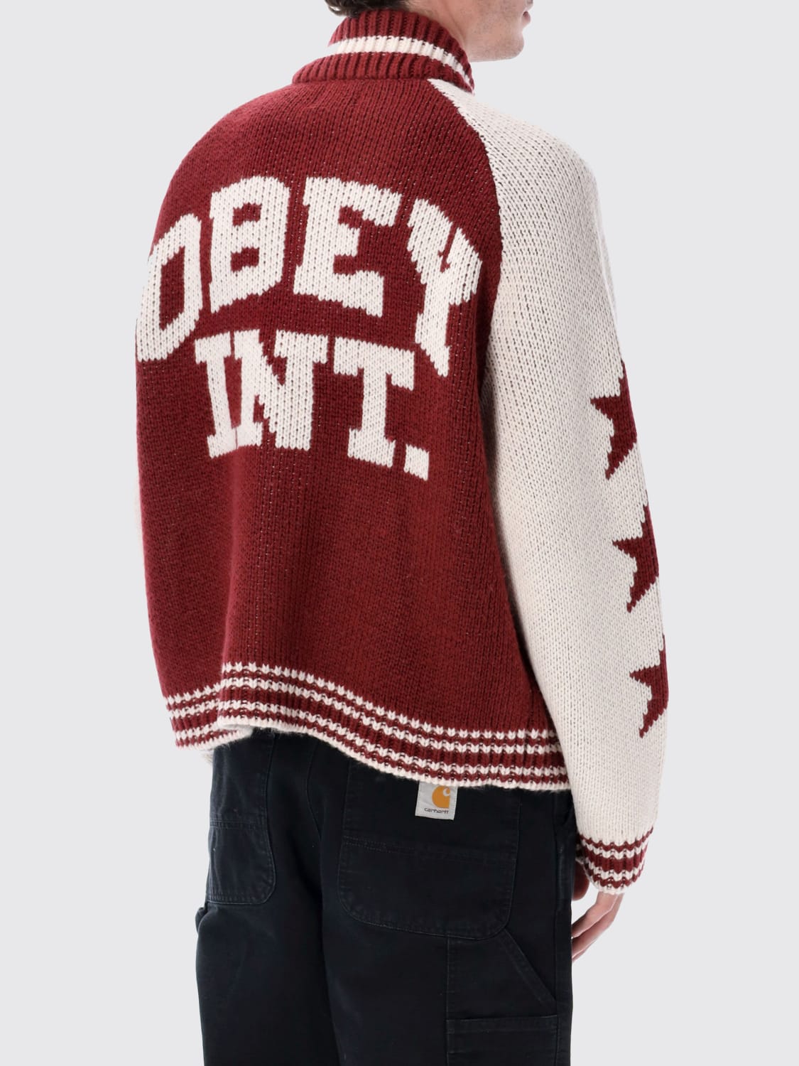 OBEY PULLOVER: Pullover herren Obey, Rot - Img 2