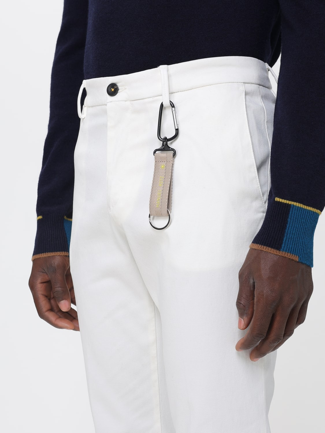 MANUEL RITZ PANTS: Pants men Manuel Ritz, White - Img 3