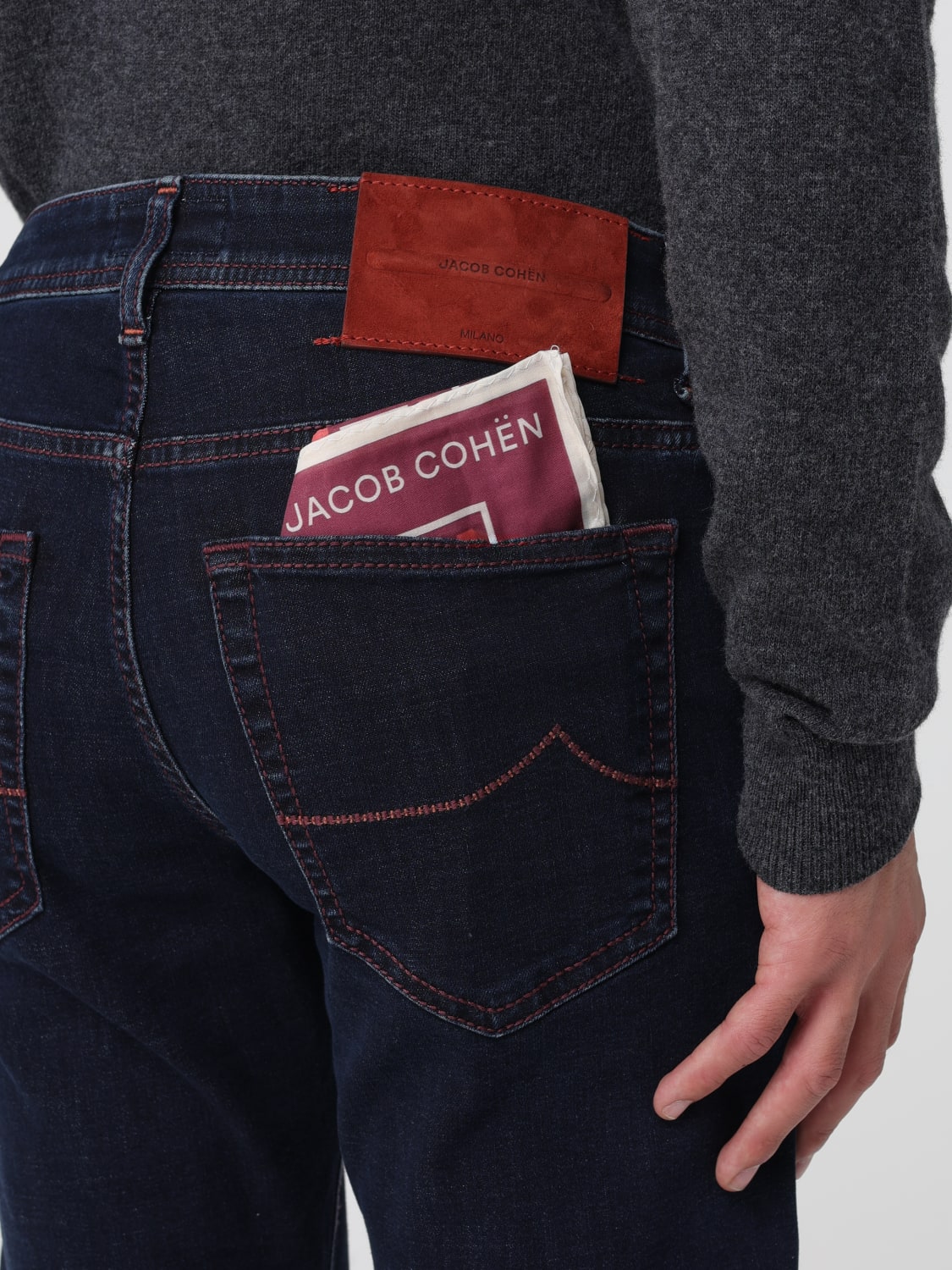 JACOB COHEN 牛仔裤: 裤子 男士 Jacob Cohen, 蓝色 - Img 3