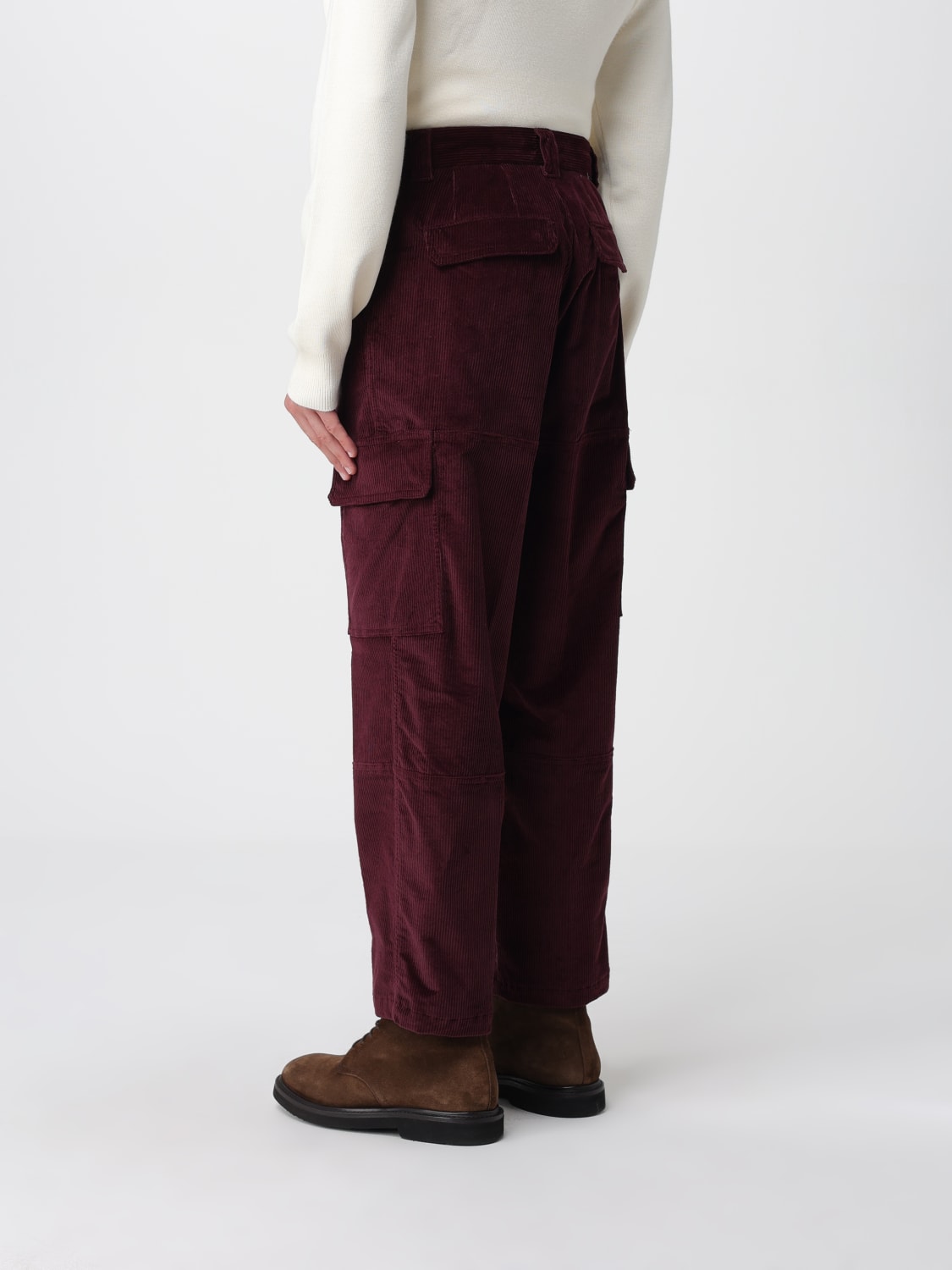 PAOLO PECORA PANTS: Pants men Paolo Pecora, Burgundy - Img 2