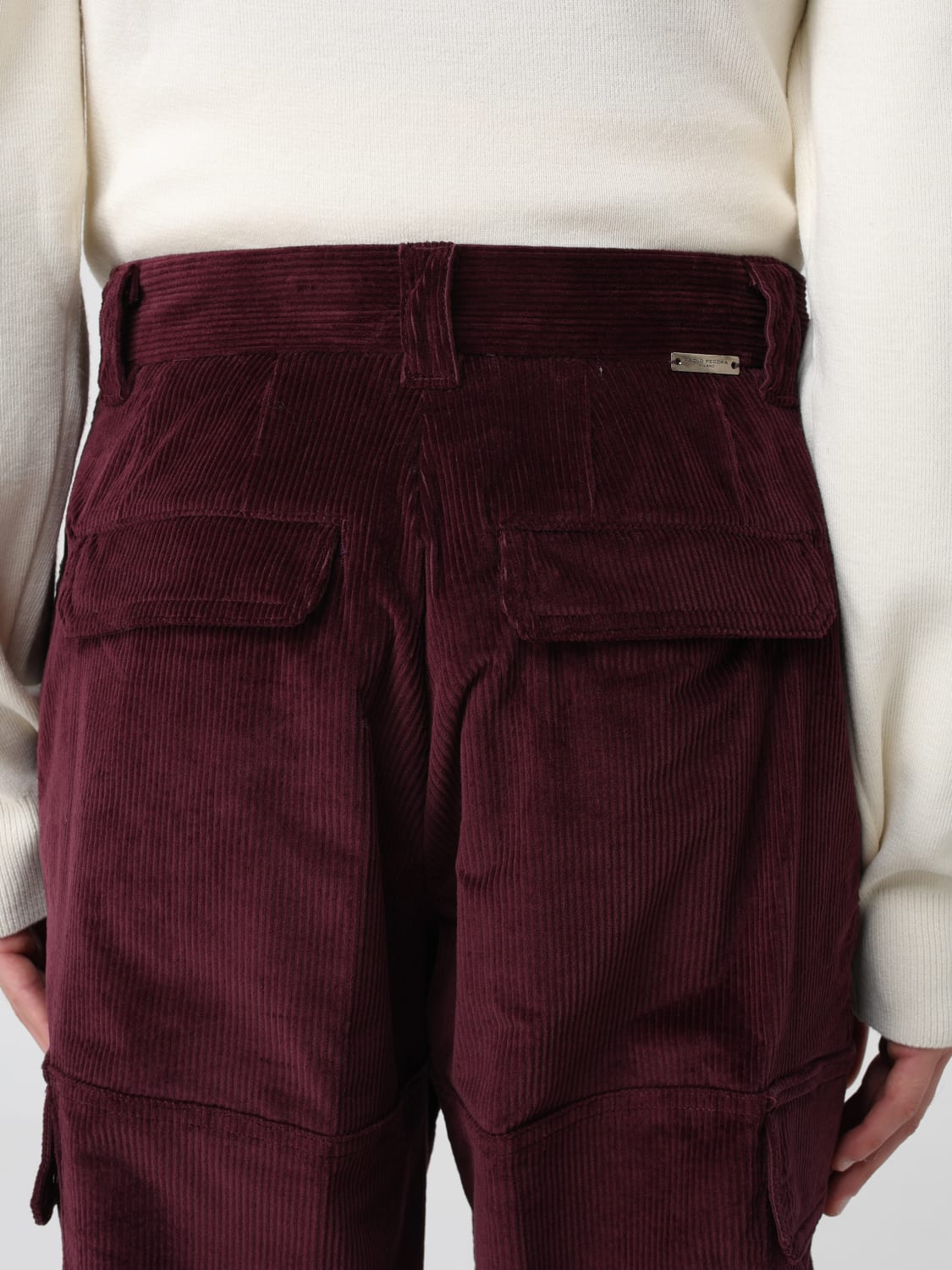 PAOLO PECORA PANTS: Pants men Paolo Pecora, Burgundy - Img 3
