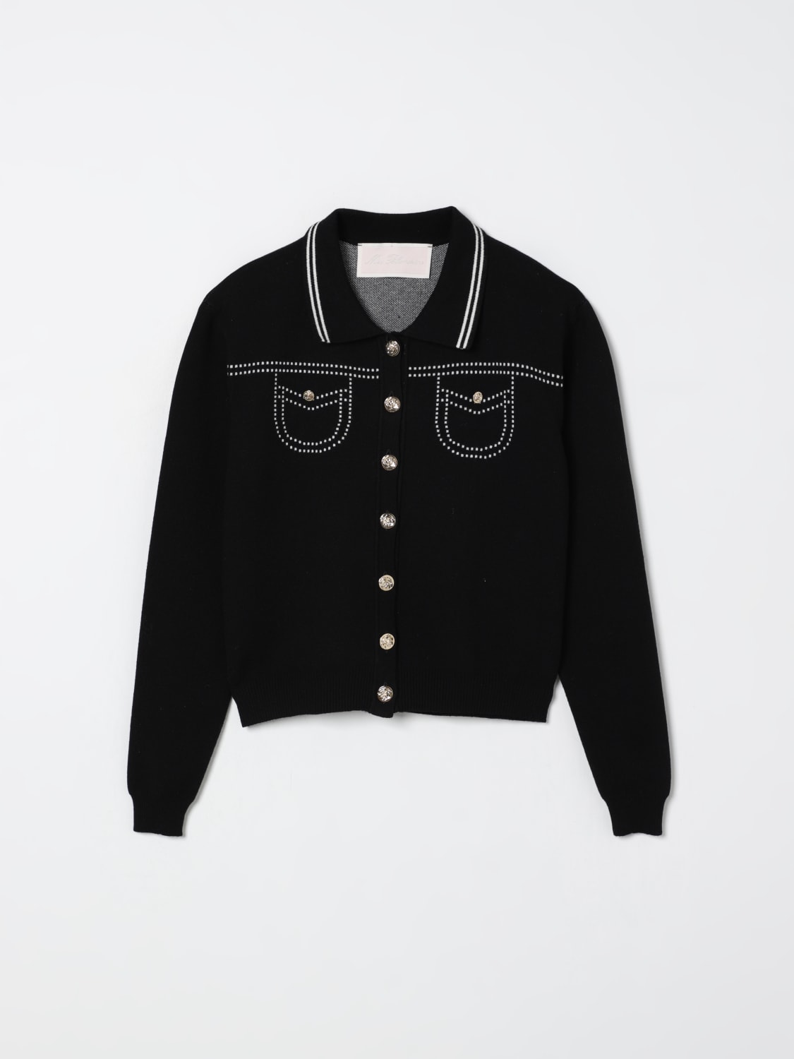 MISS BLUMARINE PULLOVER: Pullover kinder Miss Blumarine, Schwarz - Img 1