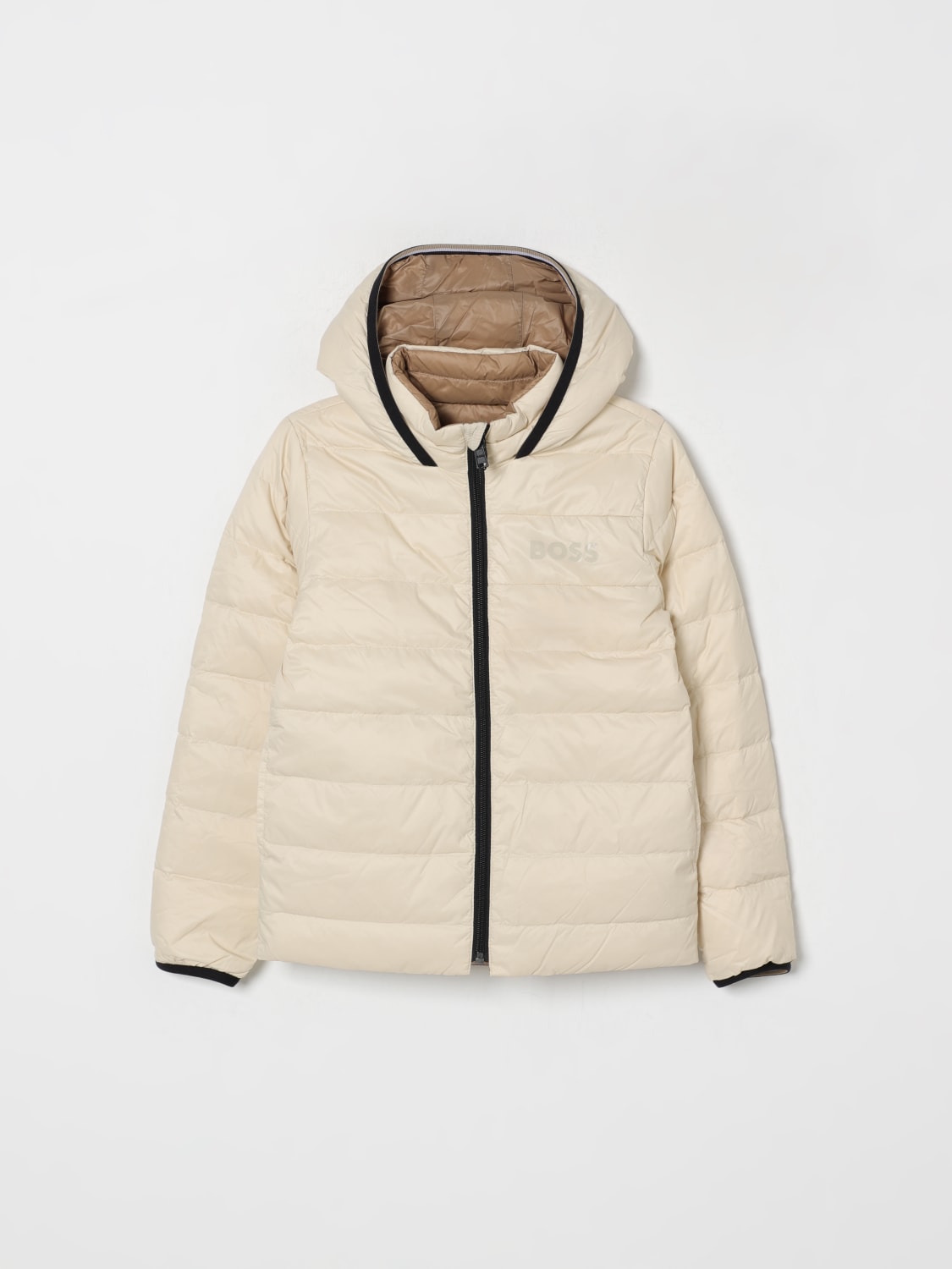 BOSS JACKET: Coat kids Boss, Sand - Img 1