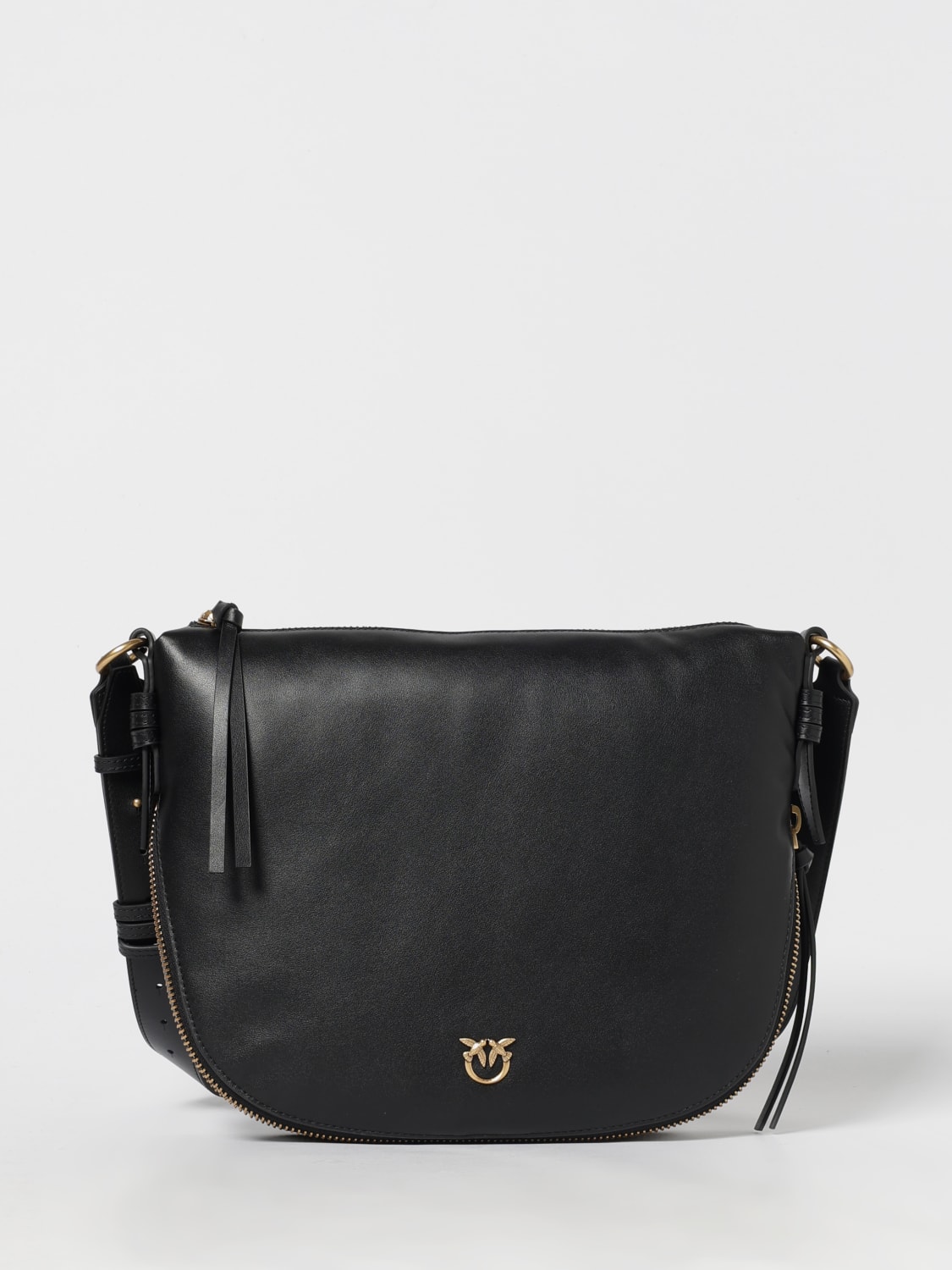 PINKO BORSA A TRACOLLA: Borsa Hobo zip around Pinko, Nero - Img 1