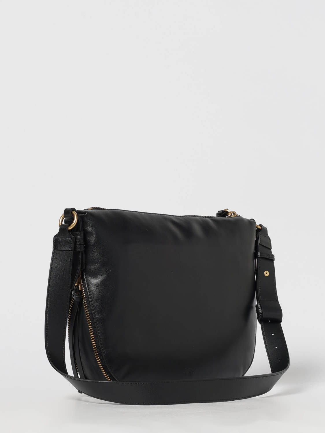 PINKO BORSA A TRACOLLA: Borsa Hobo zip around Pinko, Nero - Img 2