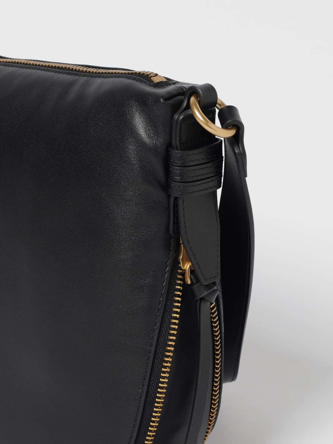 PINKO BORSA A TRACOLLA: Borsa Hobo zip around Pinko, Nero - Img 3