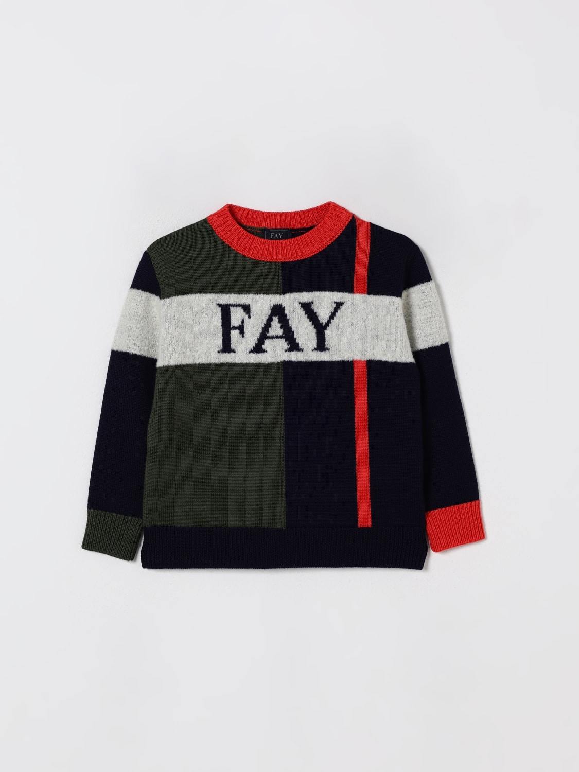 FAY JUNIOR SWEATER: Sweater kids Fay Junior, Multicolor - Img 1
