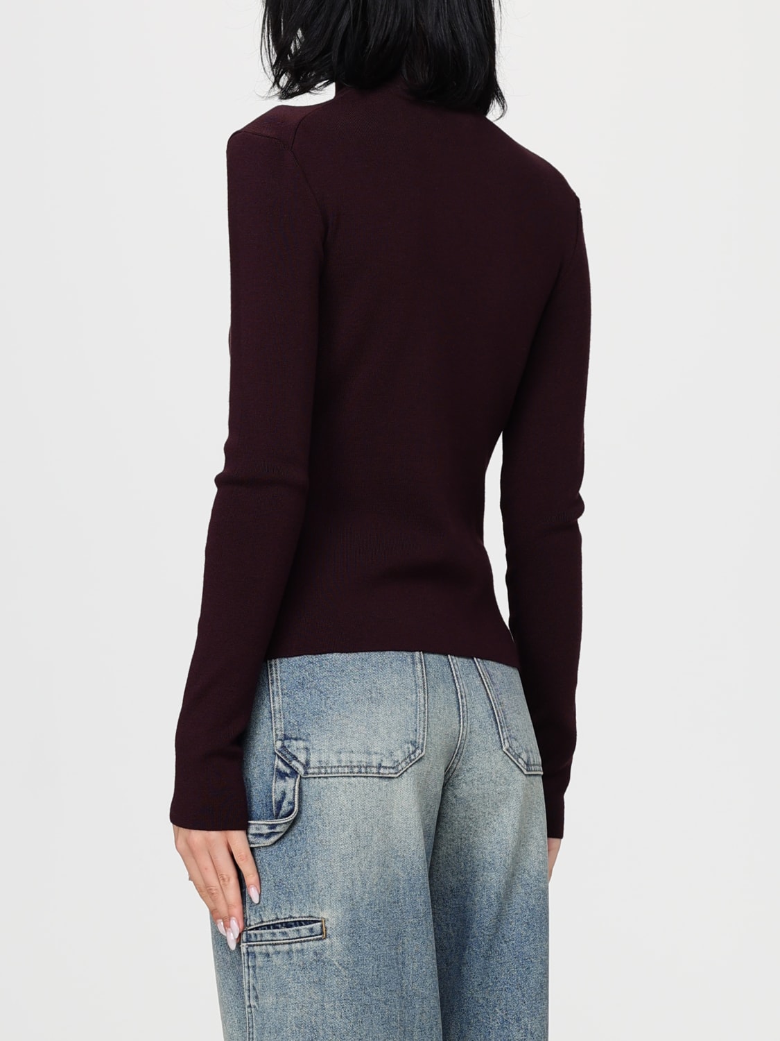 COURRÈGES SWEATER: Sweater woman CourrÈges, Burgundy - Img 3