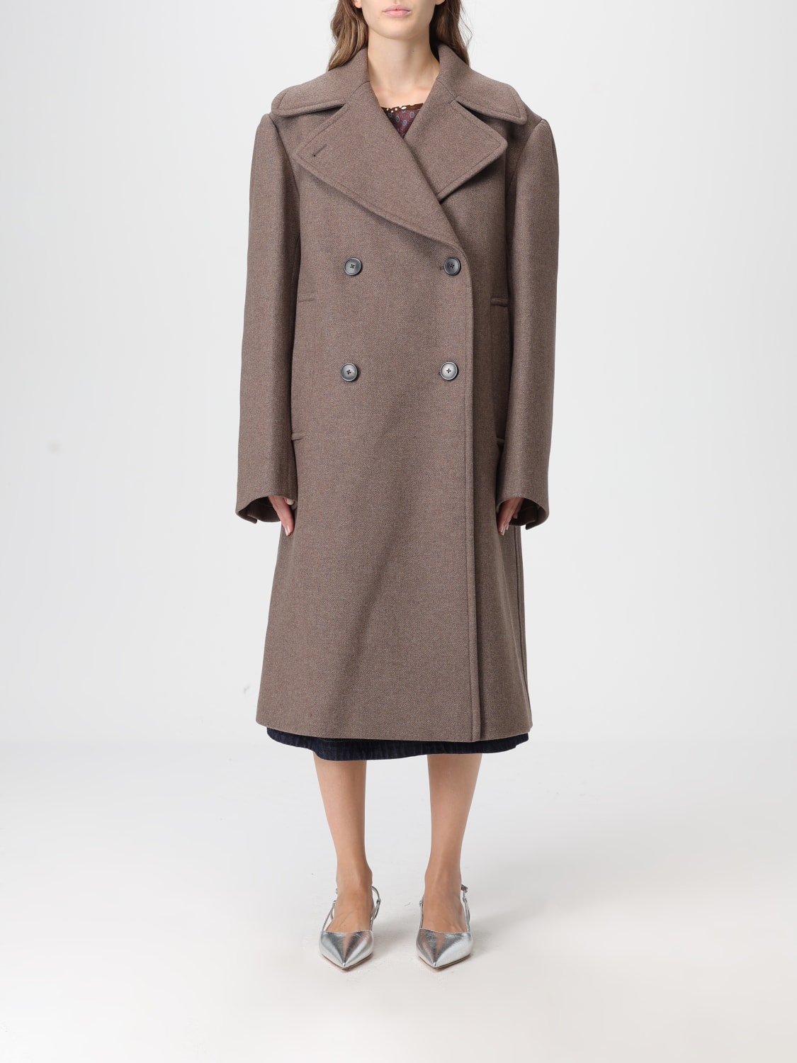 DRIES VAN NOTEN COAT: Coat woman Dries Van Noten, Brown - Img 1