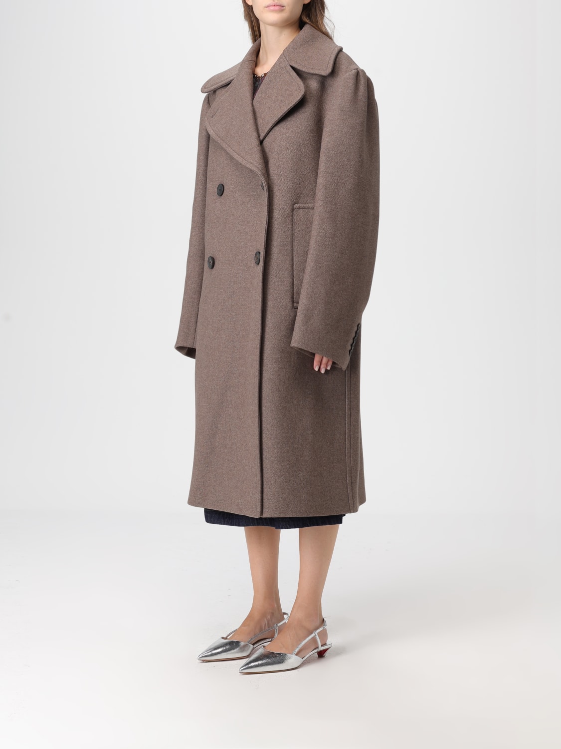 DRIES VAN NOTEN COAT: Coat woman Dries Van Noten, Brown - Img 3