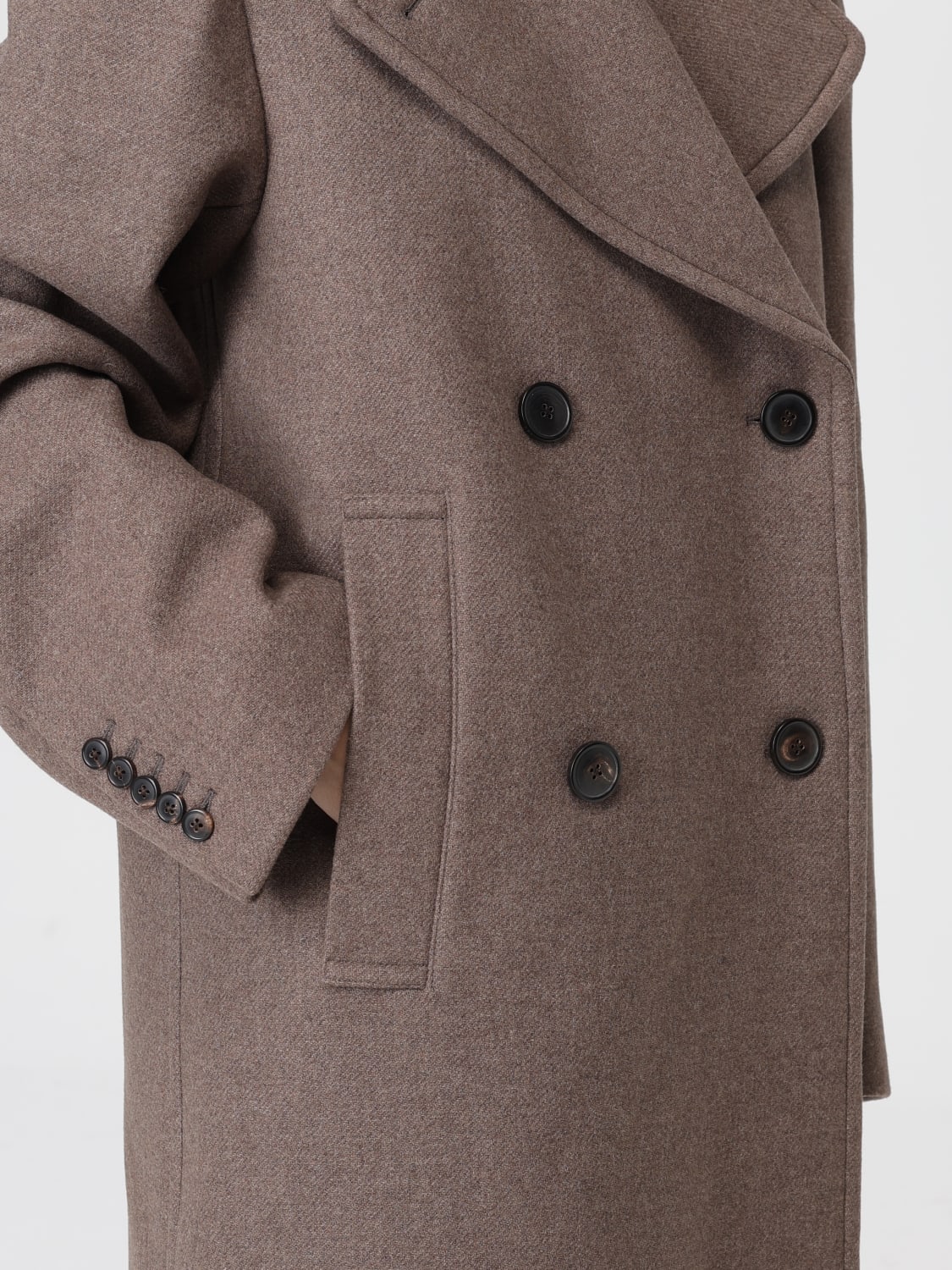 DRIES VAN NOTEN COAT: Coat woman Dries Van Noten, Brown - Img 4