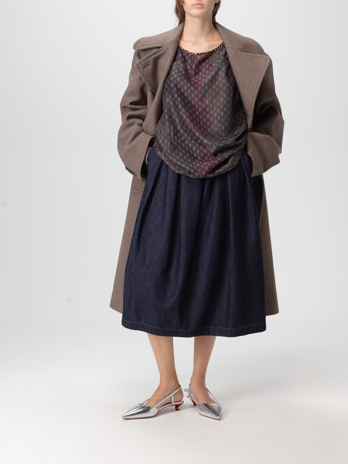 DRIES VAN NOTEN SKIRT: Dries Van Noten women's denim skirt, Denim - Img 2