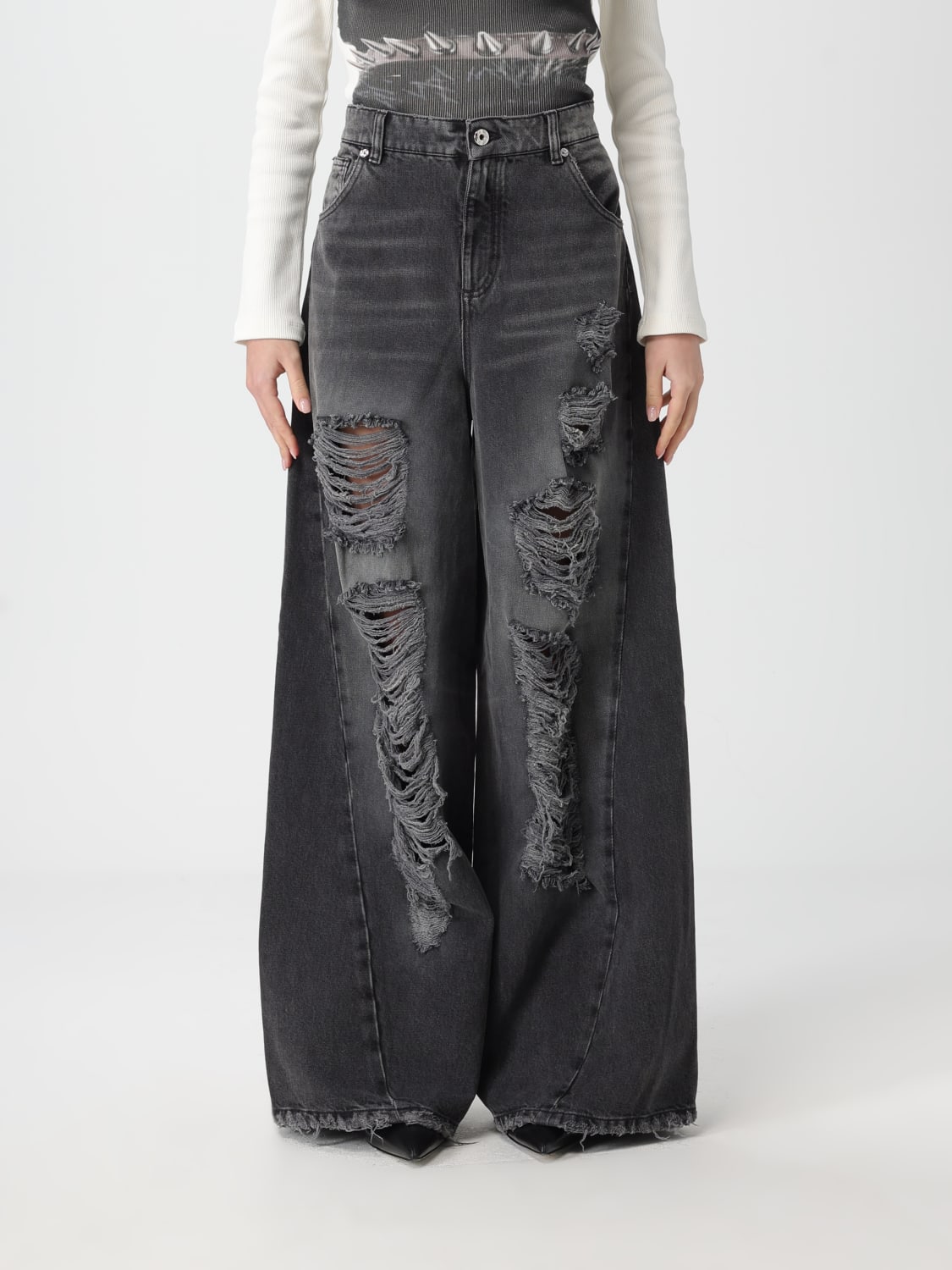 BLUMARINE JEANS: Jeans femme Blumarine, Gris - Img 1