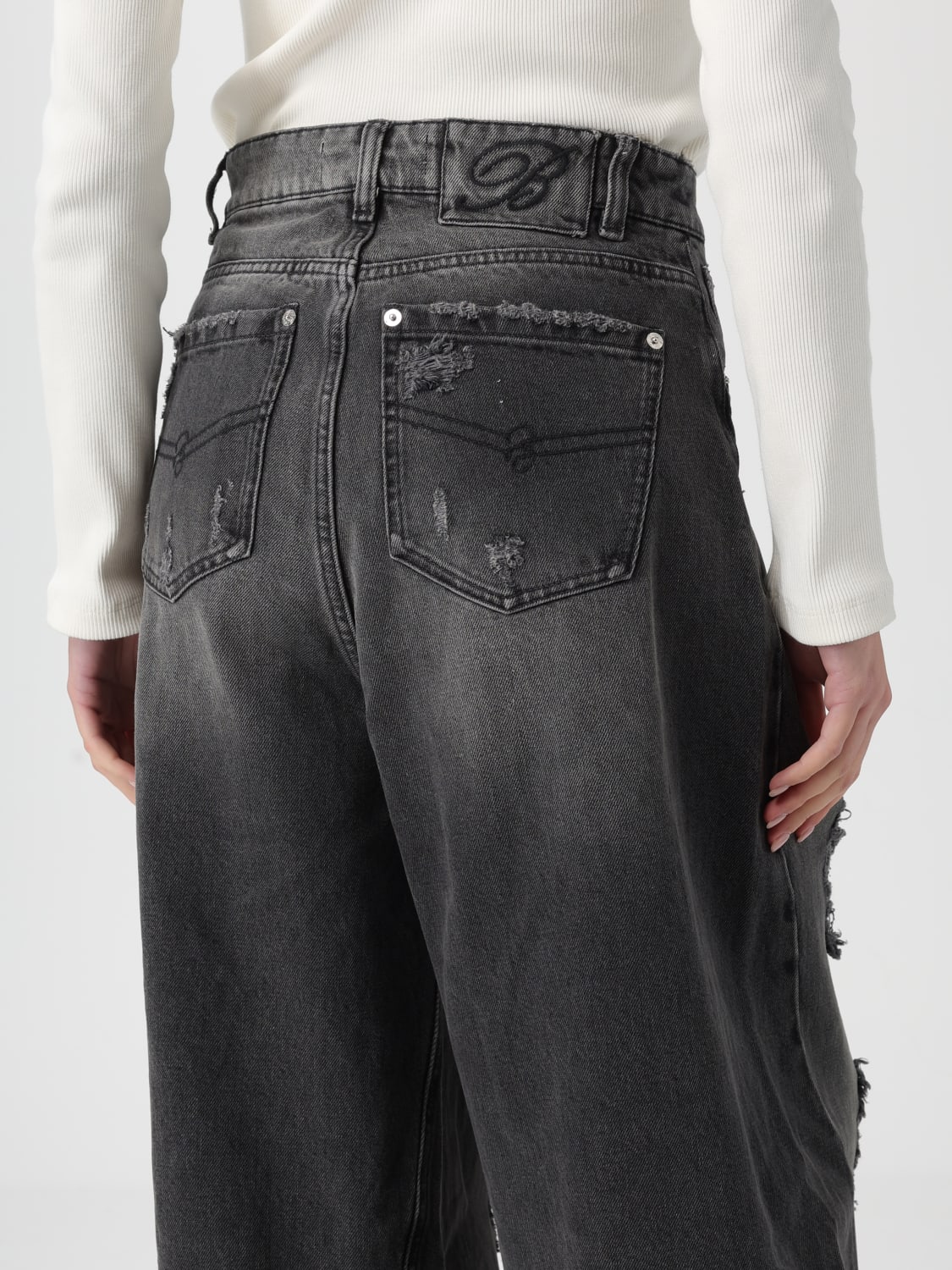 BLUMARINE JEANS: Jeans femme Blumarine, Gris - Img 4