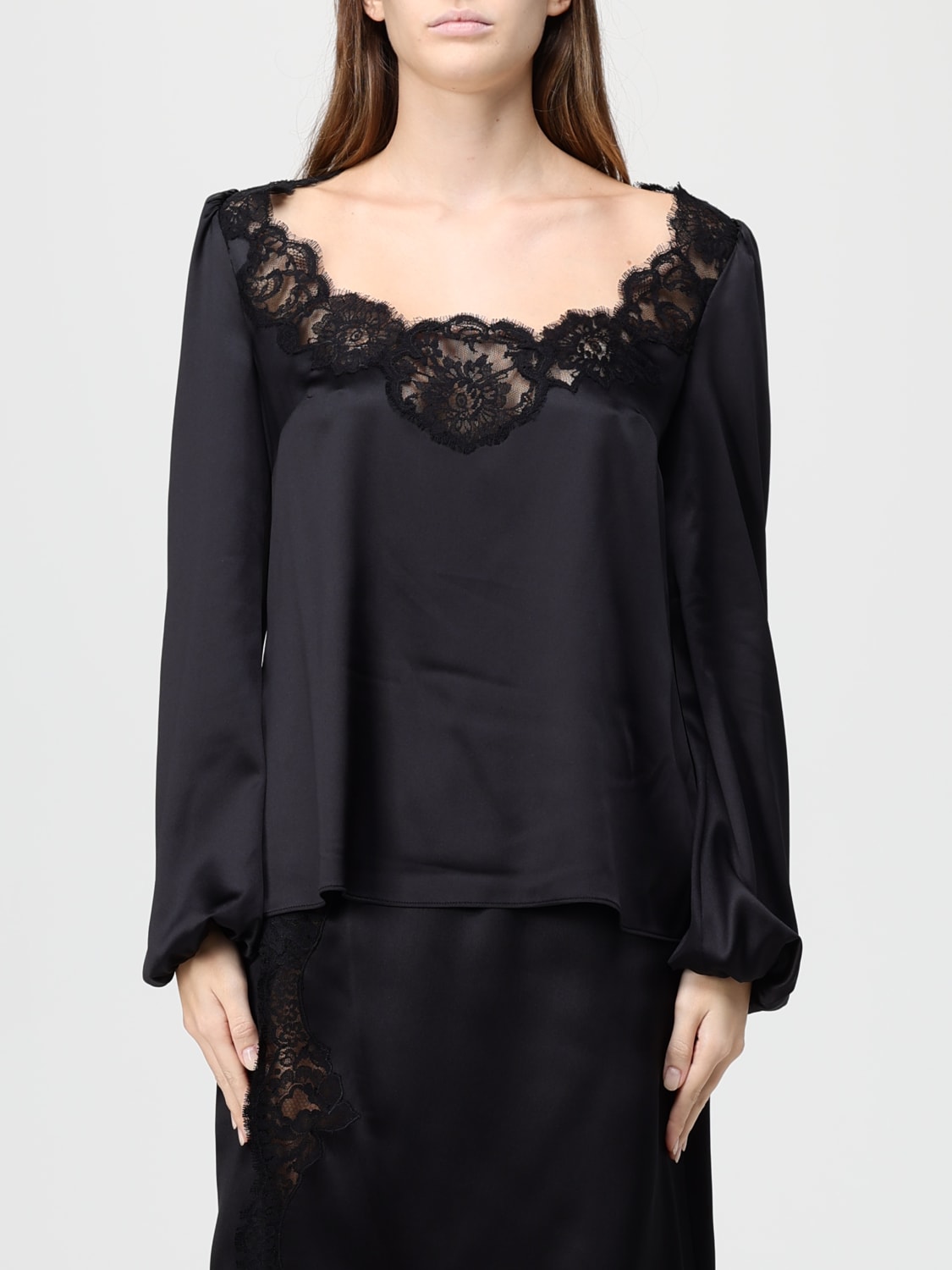 DOLCE & GABBANA TOP: T-shirt woman Dolce & Gabbana, Black - Img 1