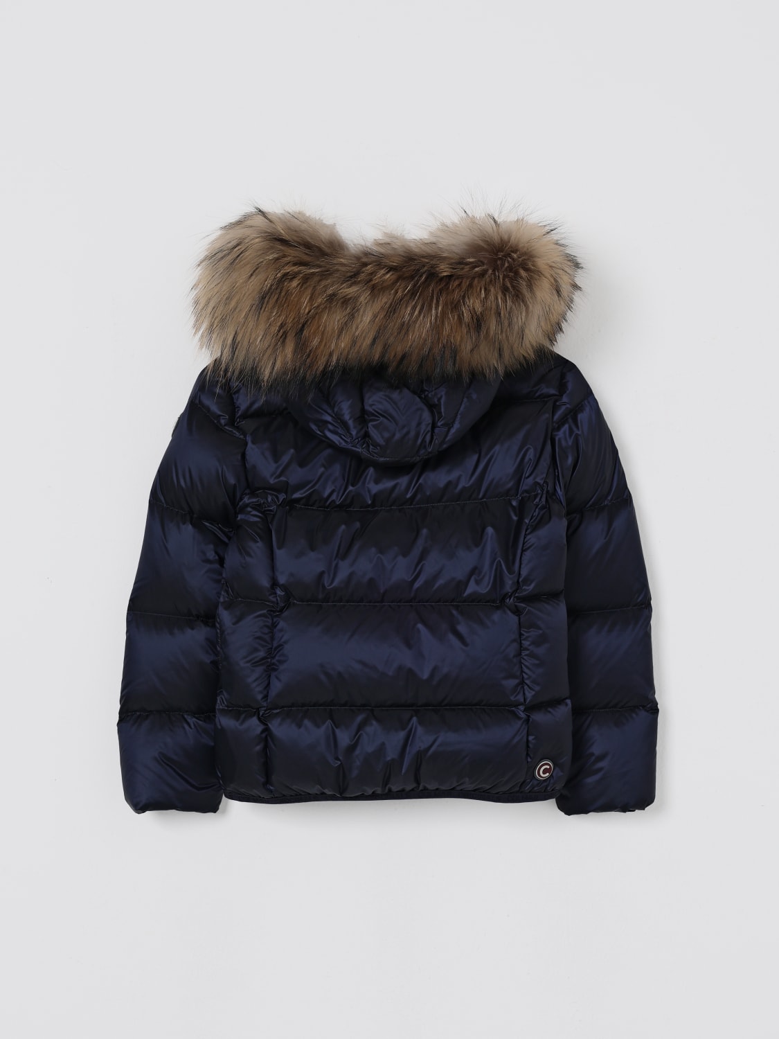 COLMAR GIACCA: Piumino con cappuccio e bordo in pelliccia Colmar, Blue - Img 2