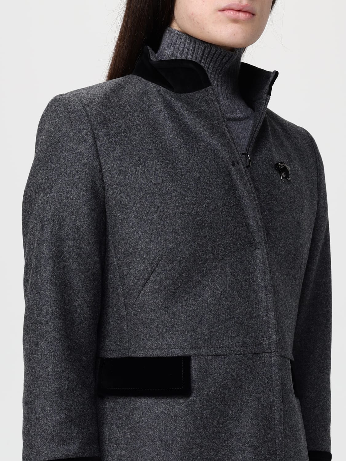 FAY COAT: Coat woman Fay, Grey - Img 4
