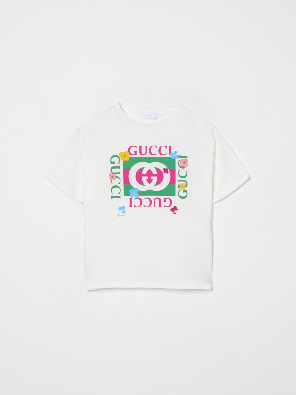 GUCCI T-SHIRT: T-shirt kinder Gucci, Weiß - Img 1