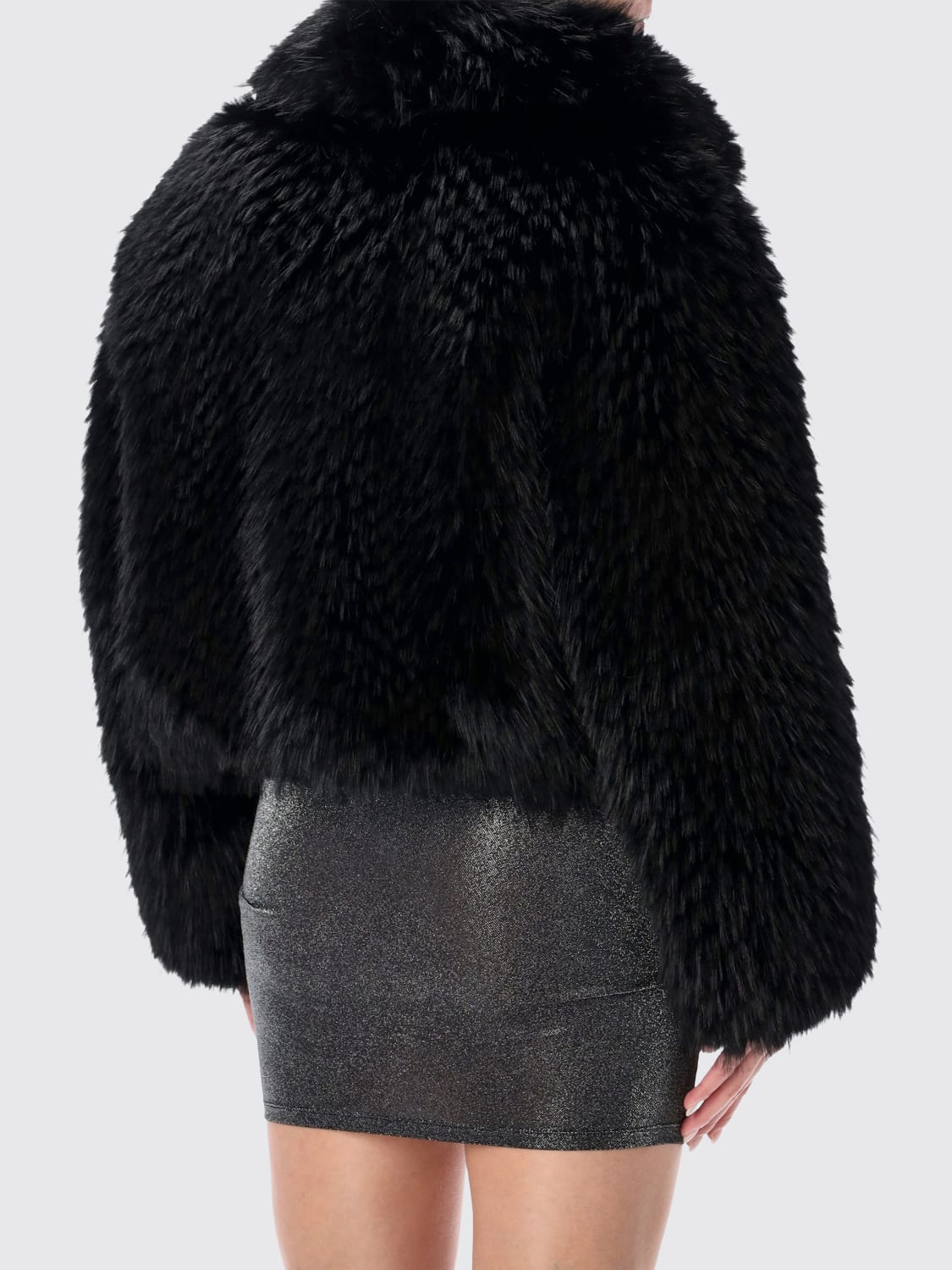 STAND STUDIO FUR COAT: Jacket woman Stand Studio, Black - Img 2
