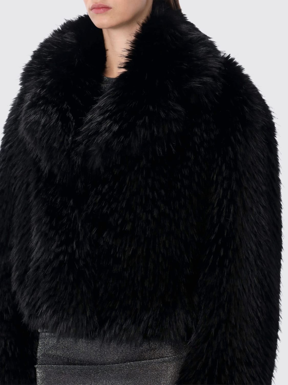 STAND STUDIO FUR COAT: Jacket woman Stand Studio, Black - Img 3