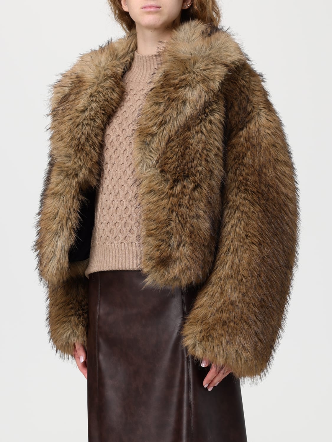 STAND STUDIO FOURRURE: Veste femme Stand Studio, Beige - Img 3