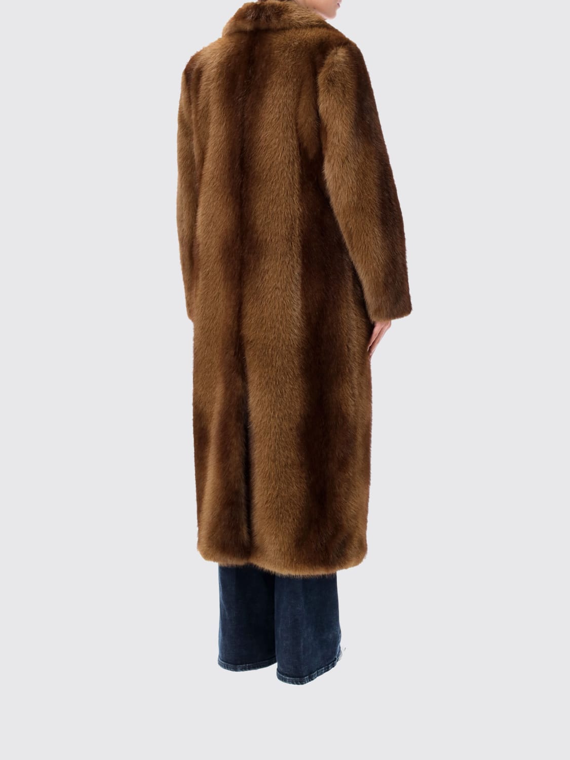 STAND STUDIO ABRIGO DE PIEL: Abrigo mujer Stand Studio, Marrón - Img 2