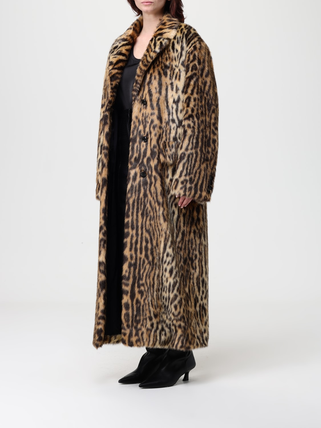 STAND STUDIO FUR COAT: Coat woman Stand Studio, Multicolor - Img 3