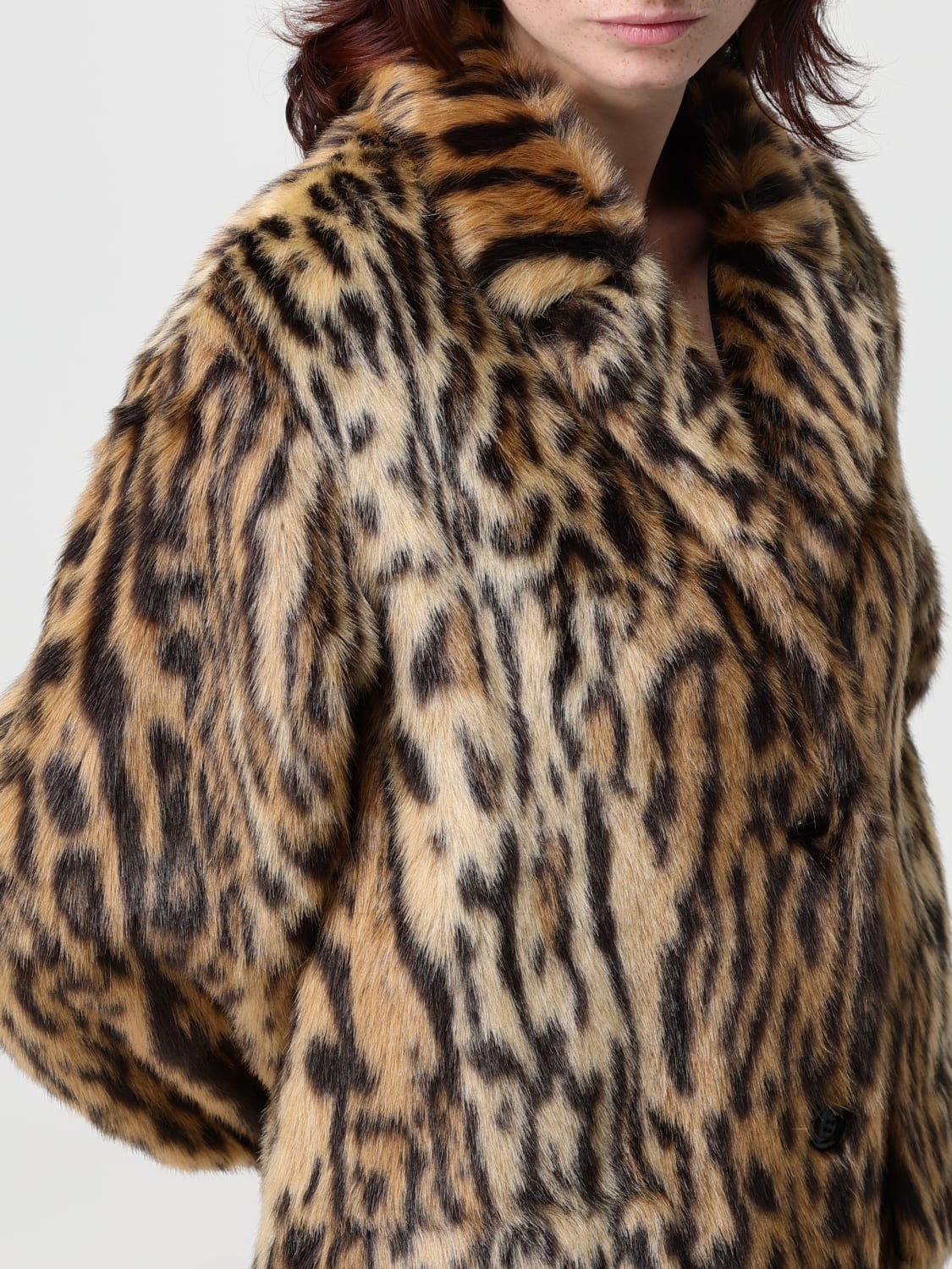 STAND STUDIO FUR COAT: Coat woman Stand Studio, Multicolor - Img 4