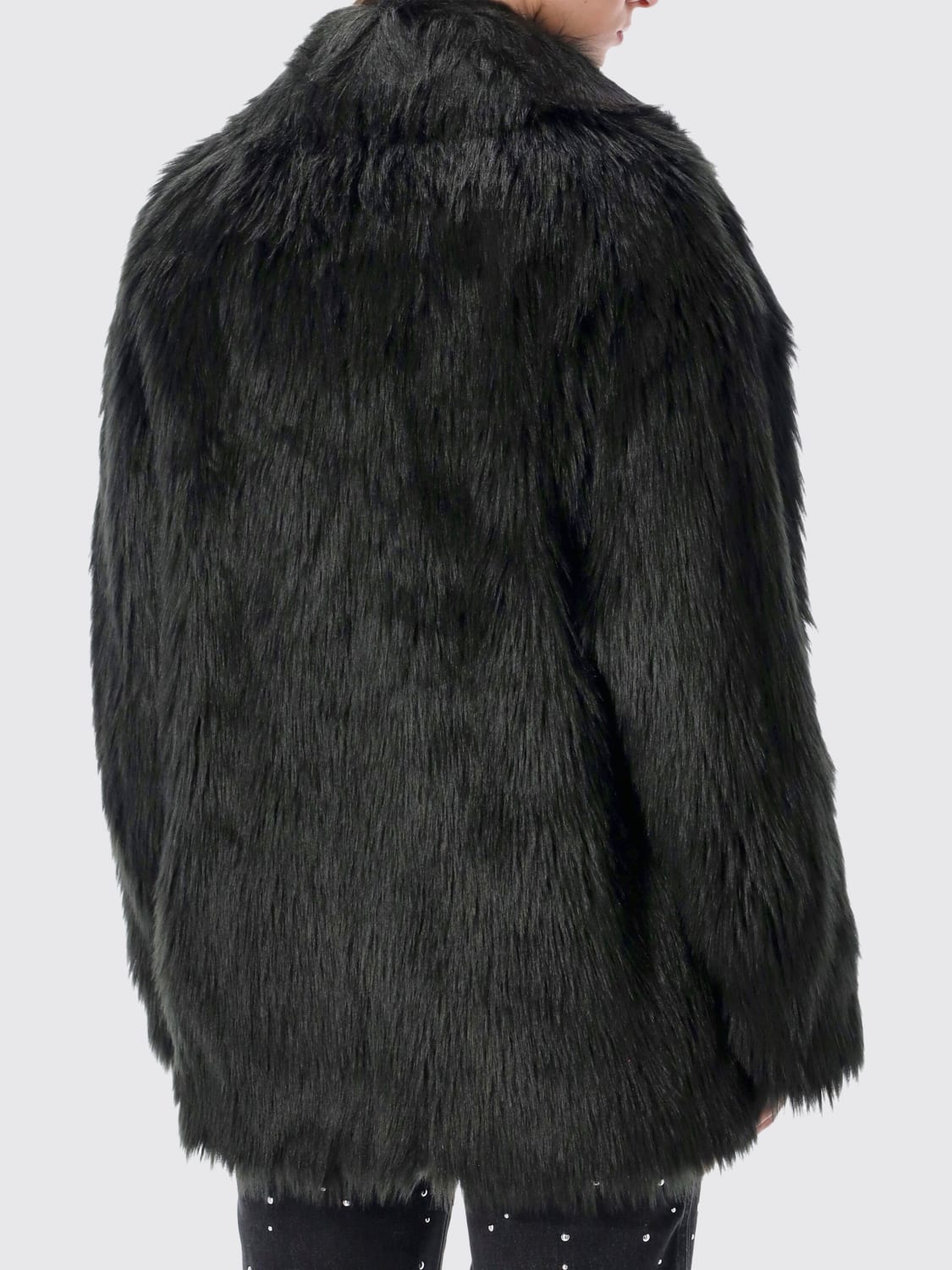 STAND STUDIO FUR COAT: Coat woman Stand Studio, Black - Img 2