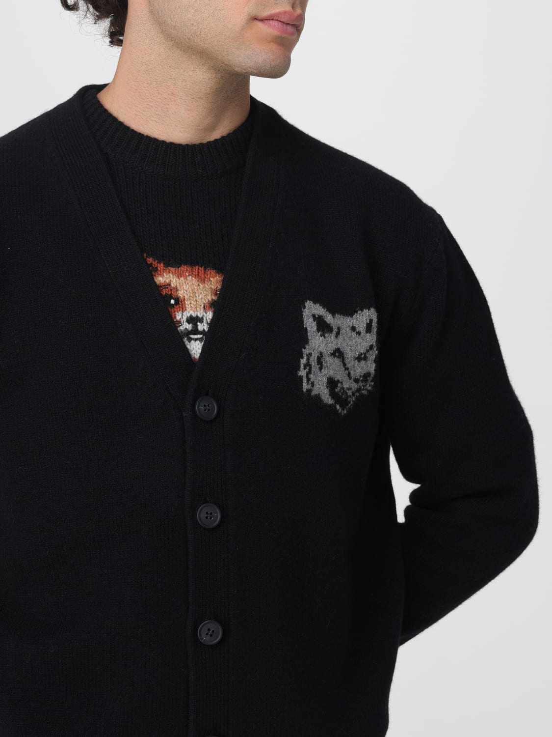 MAISON KITSUNÉ SWEATER: Sweater men Maison KitsunÉ, Black - Img 4