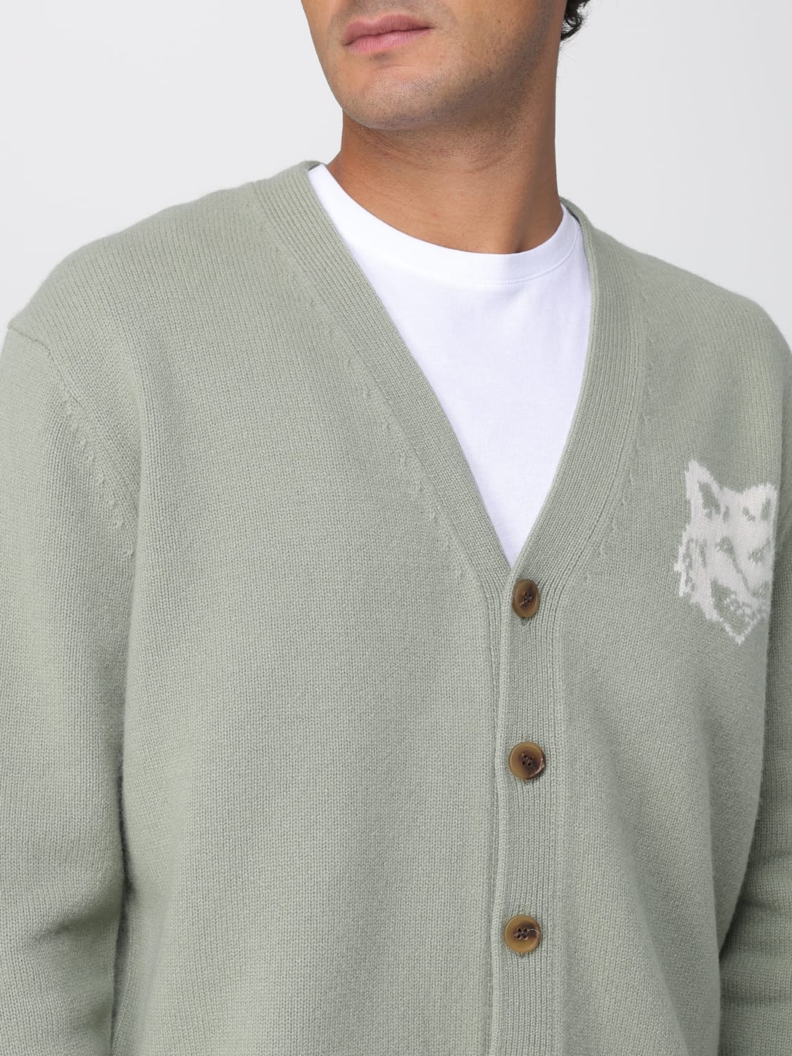 MAISON KITSUNÉ SWEATER: Sweater men Maison KitsunÉ, Green - Img 4