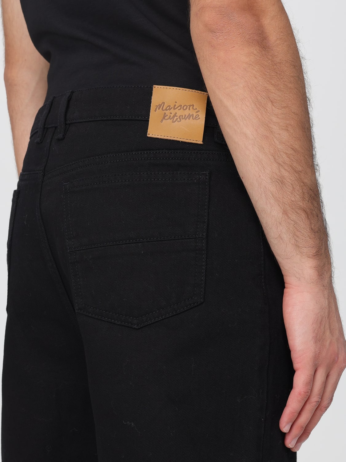 MAISON KITSUNÉ JEANS: Jeans men Maison KitsunÉ, Black - Img 3